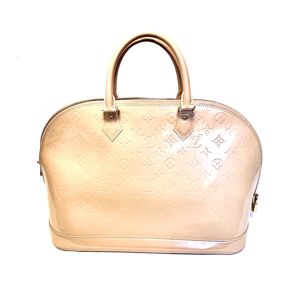 Louis Vuitton Alma Beige Nude Tan Monogram Vernis
